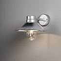 Konstsmide outdoor wall luminaire VEGA with shade E27 IP54, galvanised dimmable