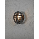 Wall luminaire ODEN, with integrated power plug, E27 max. 60W, clear acrylic glass / black aluminium