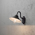 Udend�rs wall luminaire VEGA E27 IP23, sort, gennemsigtig