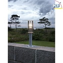 Konstsmide Pedestal light MODE, protected against vandalism, E27 max. 60W, galvanised steel, clear polycarbonate glass