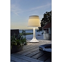 Konstsmide Solar bordlampe ASSISI med afbryder, med sk�rm IP44, blank, hvid 