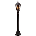 Standerlampe FIRENZE E27 IP43, sort, gennemsigtig