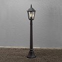 Konstsmide Standerlampe FIRENZE E27 IP43, sort, gennemsigtig