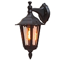Udend�rs wall luminaire FIRENZE down E27 IP43, sort, gennemsigtig