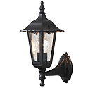 Udend�rs wall luminaire FIRENZE E27 IP43, sort, gennemsigtig