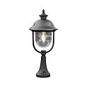 Konstsmide Jordspydslampe PARMA med dæksel E27 IP43, rustfrit stål, klar, sort