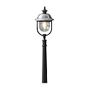 Konstsmide Standerlampe PARMA med d�ksel E27 IP43, rustfrit st�l, klar, sort
