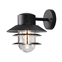 Konstsmide Outdoor wall luminaire MODENA DOWN, E27 max. 60W, black aluminium / clear glass