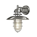 Konstsmide Udendørs wall luminaire SORRENTO E27 IP44, rustfrit stål, gennemsigtig