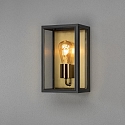 Udendørs wall luminaire CARPI E27 IP44, messing, sort dæmpbar