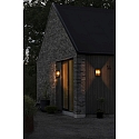 Udendørs wall luminaire CARPI E27 IP44, messing, sort dæmpbar