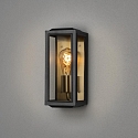 Udendørs wall luminaire CARPI E27 IP44, messing, sort dæmpbar