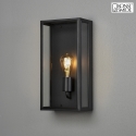 Konstsmide wall luminaire CARPI E27 IP44, black dimmable
