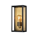 Udendørs wall luminaire CARPI E27 IP44, messing, sort dæmpbar