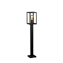 Standerlampe CARPI E27 IP44, messing, sort dæmpbar