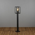 Konstsmide Standerlampe CARPI E27 IP44, messing, sort dæmpbar