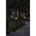 Konstsmide Standerlampe CARPI E27 IP44, messing, sort dæmpbar