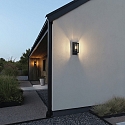Konstsmide outdoor wall luminaire TRANI with sensor E27 IP44, black dimmable