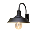 Udend�rs wall luminaire TRAPANI down, stor, rund E27 IP44, sort d�mpbar