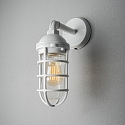 Konstsmide Udend�rs wall luminaire OLBIA down, rund, lang E27 IP44, hvid d�mpbar