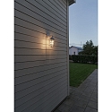 Konstsmide Udend�rs wall luminaire OLBIA down, rund, lang E27 IP44, hvid d�mpbar