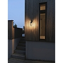 Konstsmide Udend�rs wall luminaire OLBIA down, rund, lang E27 IP44, sort d�mpbar