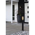 Standerlampe PISTOIA E27 IP54, sort d�mpbar