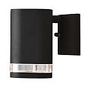 Udend�rs wall luminaire MODENA med reflektor GU10 IP44, sort, gennemsigtig