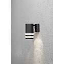Udend�rs wall luminaire MODENA down GU10 IP44, sort, gennemsigtig