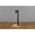 Standerlampe MODENA GU10 IP44, sort, gennemsigtig