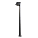 Standerlampe TRIESTE GU10 IP44, sort, gennemsigtig