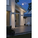 Udendørs wall luminaire MODENA up / down, med bevægelsesdetektor GU10 IP44, rustfrit stål, gennemsigtig