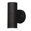 Udend�rs wall luminaire MODENA up / down GU10 IP44, sort, gennemsigtig