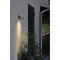 Udendørs wall luminaire MODENA GU10 IP44, rustfrit stål, gennemsigtig