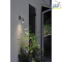 Konstsmide Outdoor wall spot MODENA, swiveling, GU10 max. 7W, cone of light 105, stainless steel 304 / clear glass