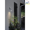Konstsmide Outdoor wall spot MODENA, swiveling, GU10 max. 7W, cone of light 105, grey, aluminium / clear glass