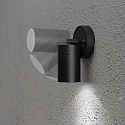Udend�rs wall luminaire MODENA svingbar GU10 IP44, sort, gennemsigtig