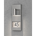 Udendørs wall luminaire MODENA GU10 IP44, rustfrit stål, gennemsigtig