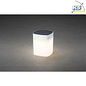 Solar LED luminaire ASSISI cube shape, 1W 3000K 100/40/10lm, white, plastic / opal acrylic glass