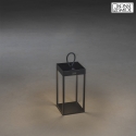 Konstsmide Outdoor LED accu-lantern RAVELLO, IP54, 2.2W 3000K 180lm, dimmable, black, small, 30cm