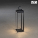 Konstsmide Outdoor LED accu-lantern RAVELLO, IP54, 2.2W 3000K 180lm, dimmable, black, big, 50cm