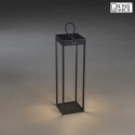 Outdoor LED accu-lantern RAVELLO, IP54, 2.2W 3000K 180lm, dimmable, black, big, 50cm