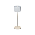 Batteri bordlampe POSITANO rund, CCT Switch, d�mpbar IP54, hvid d�mpbar