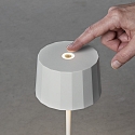 battery table lamp POSITANO round, CCT Switch, dimmable IP54, white dimmable