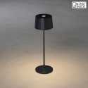 Konstsmide Outdoor LED accu table lamp POSITANO, IP54, 2.2W 2700/3000K 180lm, dimmable, witch USB charging dock, black