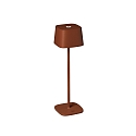 Batteri bordlampe CAPRI IP54, terracotta d�mpbar
