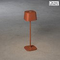 battery table lamp CAPRI IP54, terracotta dimmable