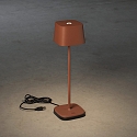 Konstsmide Batteri bordlampe CAPRI IP54, terracotta d�mpbar