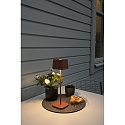 Konstsmide Batteri bordlampe CAPRI IP54, terracotta d�mpbar