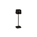 Konstsmide Batteri bordlampe NICE  firkantet, CCT Switch, d�mpbar IP54, sort d�mpbar